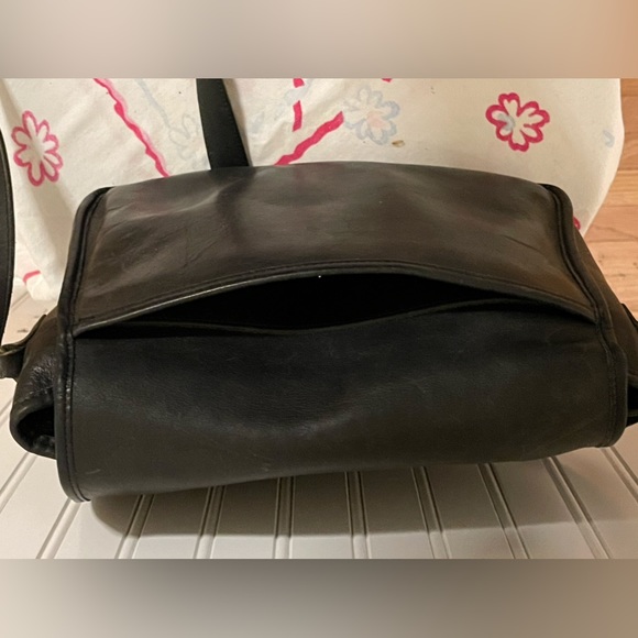 Vintage Coach Ranch Bag Black Glove Tanned Leather USA 9852 Rare - Picture 4 of 7